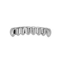 Neslystančios dantų kepurėlės Grillz Ekologiškas varinis dantų papuošalas Dantų kepurėlės Grillz Viršutinė ir apatinė dalys Cosplay gray