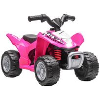 Kids electric quad 6 V, speed of 2.8 km/h, LED headlights, horn, ergonomic handle and seat, pink 65.5 x 38.5 x 43.5 cm