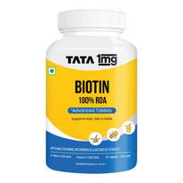 Tata 1mg Biotin + Advanced Tablet,Supports Strong Hair, Skin And Nails (Pack Of 1, 60 Tablets)