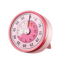 60-Minute Visual Timer with Stand Countdown Clock Mechanical Timer  Kitchen Cooking Accessories rožinė