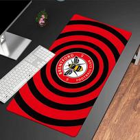 Brentford Football Club Crest mouse pad, rubber base, esports desk mat, mouse pad for gamers and office use, gaming desk , easy to clean mat 30cmx60cm（11.8x23.6inch）