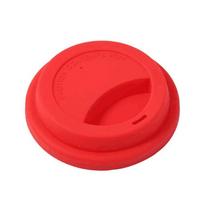 Anti-Dust Coffee Mug Lids 9cm Fresh Cover Cup Cover Silicone Cup Lid  Milk Tea raudona