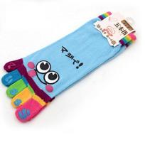 Women Athletic Casual Crew Cotton Cute Performance Micro Five Toe Socks 1 Pair blue