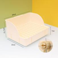 Rabbit Litter Box Pee Pan Tray Pet Toilet Corner Toilet Box Litter Pan Bunny Trainer for Small Animals Chinchillas Rats smėlis