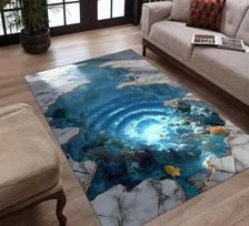 Plaunamas rustic stiliaus elnio rašto kilimas neslystantis kotedžo svetainės kilimai 40x60cm gray
