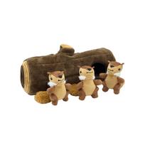 Squirrel Tree Hole Toy for Dogs - Pet Toy for Aggressive Chewers One Size brown