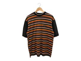 Vintage 90s CROSS COLOURS striped tee baggy hip hop rap style embroidered logo rare Australian made 110