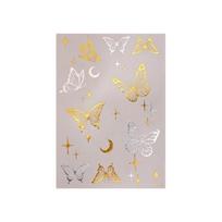 Butterfly Snake Bronzing Henna Tattoo Stickers Mehndi Stickers Body Art Sticker  Women/Lady Style A white