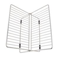 Folding Dish Drying Rack Stainless Steel Dish Drainer Space Saving Dish Rack for Kitchen Counter Storage Organization X Shape