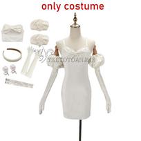 Anime Ateivio Scena Mizi Sua Cosplay Kostiumas Perukas Tamsiai Mėlyna Suknelė Rožinė Mėlyna Ilgi Plaukai Pirštinės Kojinės Diržas Rinkinys Uniforma Kalėdoms S white