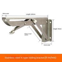 Stainless steel Folding Shelf Bracket Space Saving Collapsible Wall Mounted Support Durable Furniture Accessories Color 1 gray