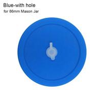 1Pcs New with Hole Mason Jar Lid Good Seal Plastic Spout Lid Leak-proof Reusable Seal Bottle Cover for 86mm Wide Mouth Jar