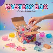Single Mystery Squishy Toy Box Lovely Mixed Shapes Soft Sensory Stress Relief Cute Surprise Gift Pack beige