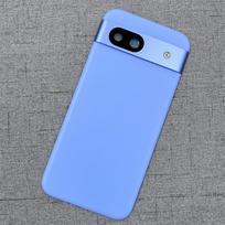 Original Back Glass For Google Pixel 8A 8a,GKV4X G6GPR Battery Cover Rear Door Housing Panel With Camera Glass Lens Frame +Logo mėlyna