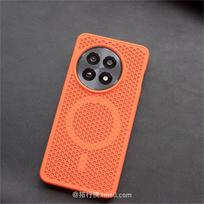 Honeyb Mesh Cooling Magnetic Case For OnePlus 13 12 R ACE 5 Pro 3 One Plus 12 13R For MagSafe Protective Cover Fashion Shell For OnePlus 12R oranžinė