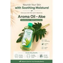 FOODAHOLIC Aloe Rich Aroma Body Oil 465ml – Soothing Moisture & Deep Hydrating Massage Body Oil beige