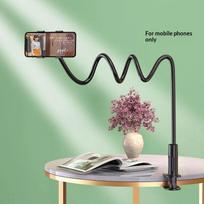Universal Mobile Phone Holder Flexible Lazy Adjustable Clip Bracket for Kitchen Cooking Watching Bed Office A14 white