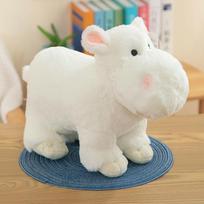 White Hippo Doll Doll Cute Coaxing To Sleep Plush Toy Cute Pet Decoration 22cm white