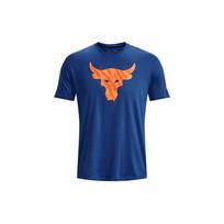Under Armour Project Rock Brahma Bull Graphic Print Short Sleeve T-Shirt Men Tops Blue 1361733-471 M blue