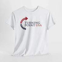 Charlie Kirk Turning Point USA Unisex Heavy Cotton Graphic Tee 4XL white