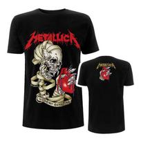Metallica Marškinėliai Širdis Sprogstanti Rokas Naujas Juodas Oficialus L black