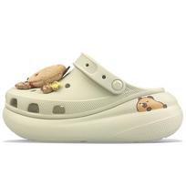 Crocs Crush Clog BNK Capybara Plush Round Figure Pig Gate Forever Cute Cute Lazy Hole Shoes Unisex Same White Rice Dumplings 39-40 balta