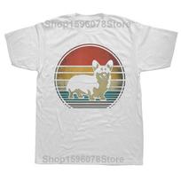 Corgi Dog Retro Vintage 60s 70s Funny Corgi Loves T Shirts Summer Graphic Cotton Streetwear Short Sleeve Gift Idea Tshirt S gray