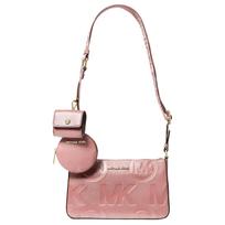 Michael Kors MK Jet Set Logo Embossed Gold Hardware Crossbody Bag Women crossbody bag Pink 35F3GTVC1L-664 Basic Set (Bag+Dust Bag) white