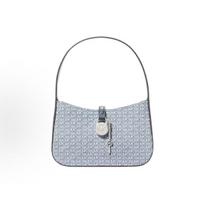 Michael Kors Jacquard Denim Silver Lock Shoulder Bag Small Women Shoulder Bag Light-Denim-Blue 35T4S1YC1C-419 Basic Set (Bag+Dust Bag) white