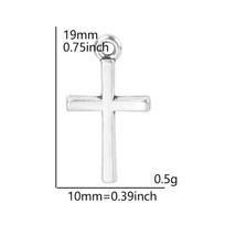 5pcs Silver Color Cross Pendant For Women Men Accessories Crosses Charm Handmade Earring Necklace Anklet Supplies Christ Pendant