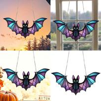 Colorful Bat Window Hanging Pendant Suncatcher Ornament Home Decor For Windows Panels Ornament Decoration DecoraçãO Para Casa (Black,One Size) juoda