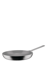 Alessi - Frying Pan In Several Layers Mat Handle With Pvd Coating Ceramic Non-Stick Inside Induction - Keptuvė - Sidabro