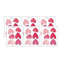 6Pcs Wall Decals, Heart Print Wall Stickers, Self-Adhesive Removable No Residue Waterproof Wall Decals for Bedroom Living Room Kids Room D beige