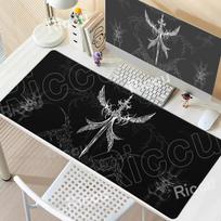 XXL HD printing Gothic Black White Mouse Pad Nonslip Rubber Gamer Computer Desk mat Laptop Office Large placemat MousePad Rug 400x800x2mm
