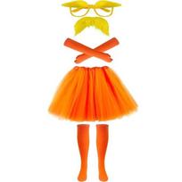 Cosplay Halloween Costume Yellow Mustache and Eyebrows Fake Beard with Glasses,Tangerine Tutu Tangerine Costume Accessories 1 orange