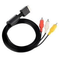 6ft/1.8m Audio Video AV Cable for PS3/PS2/PS1 TV Connection Cable Composite 3 RCA Copper Wire AV Cable for PS2 Accessories 1PC Cable