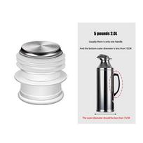 3pcs Replacement Parts Thermos Bottle Stopper Food Grade Thermos Cup Hot Water Cap Stainless Steel Silicone Kettle Cover white