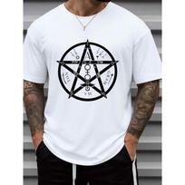 Men'S Christian Hexagram & of David T-Shirt - White with Black & Golden Lettering, Regular Fit Short Sleeve Round Neck Casual & S balta