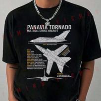 Tornado Aircraft RAF Jet Fighter Airplane Blueprint Warplane Motorbike T-shirt Casual Mens Sp XXL gray