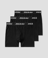 DICKIES [3 vnt. pakuotė] Pagrindinės ilgos bokserio kelnaitės Juodos Black/Xl black