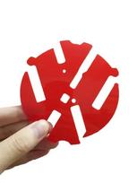 BQK1 2025 Hot 110mm Emblem Backing Plate for Volkswagen Golf 6/7/7.5 Polo/Passat/T-Roc/Arteon/Tiguan/CC Trunk Badge Background Panel qr3 raudona