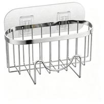 Suction Cups Sponge Drainer Rack Hollowed With Hook Stainless Steel Sponge Holder Fast Drainage Easy-To-Clean Sink Sponge Stand