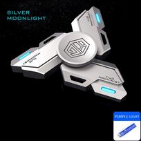 „Fidget Spinner“ metalo lydinio šviečiantis ilgai išliekantis giroskopas EDC sukamieji stresą mažinantys žaislai suaugusiems vaikams Dovanos blue