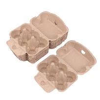 Pulp Egg Containers for 10 Eggs Robust Biodegradable Packaging for Fresh Egg Safety in Kitchen and Market 10pcs beige