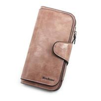 Fashion Woman Long Wallet Pu Leather With Multiple Compartments For Daily Use rožinė