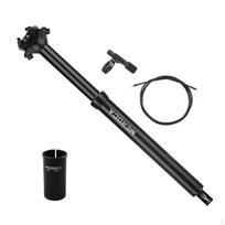 Aluminum Alloy Dropper Seatpost with Lever Adjustable Internal Post 27.2MM Adapter 28.6MM black