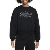 Nike Sweatshirt Sportswear Club Black/White Teenagers FZ5566-010 S juoda