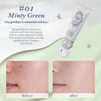 Flower Knows Shell's Jewel Collection Color Correcting Primer PROFESSIONAL MAKEUP Perfect Primer Vegan Face Primer - Green white