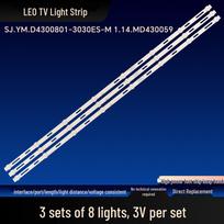 LED Backlight Strip for SJ.YM.D4300801-3030ES-M 1.14.MD430059 TV NO.3517(3) blue