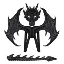 Role Playing Dragon Wing Tail Mask Set Cosplay Halloween Costumes  Halloween Decoration
